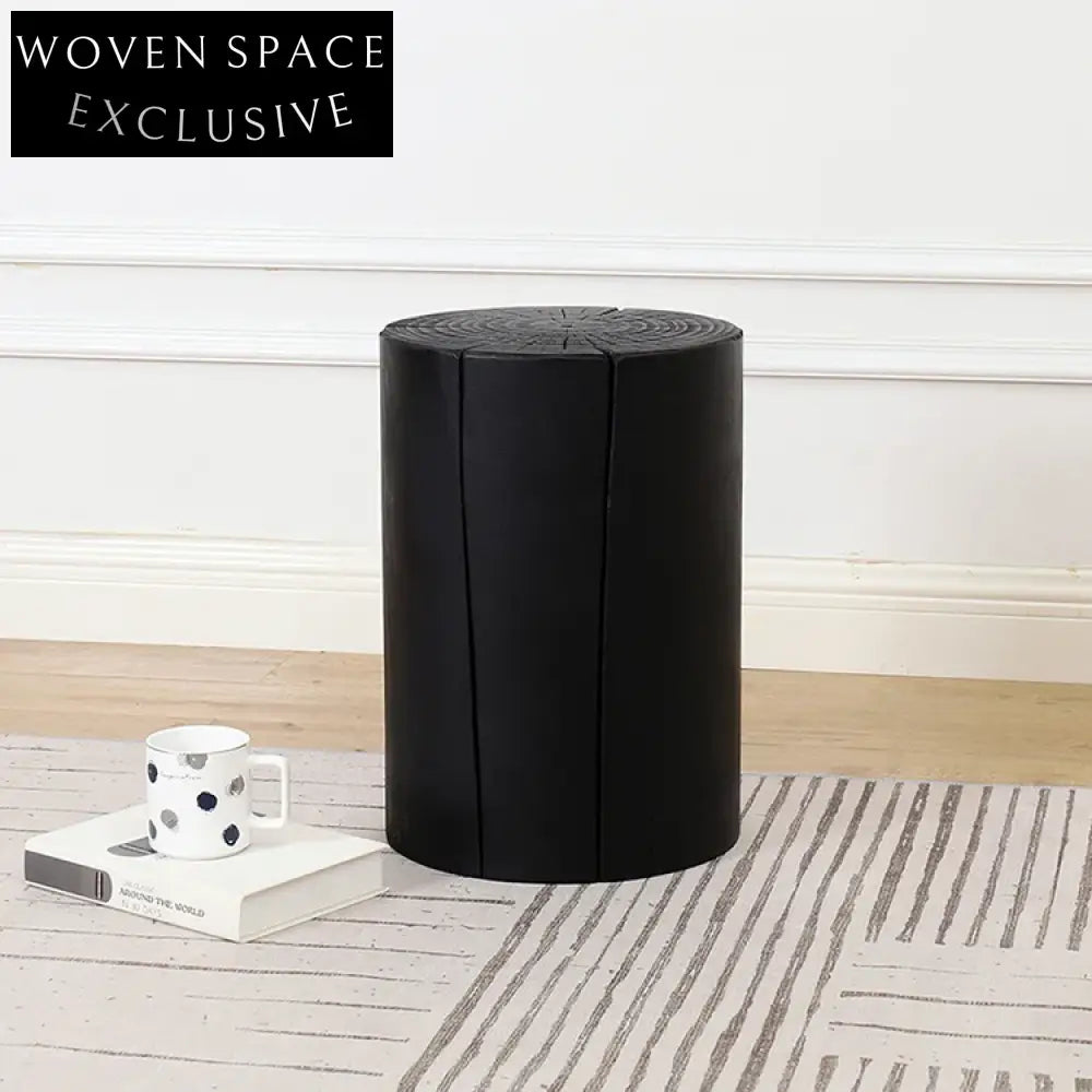 Versatile Solid Wood Round Bedside Sofa End Table Modern Nordic Design Stool