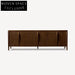 Versatile Solid Wood Storage Cabinet TV Unit 4-Door Dining Room Console