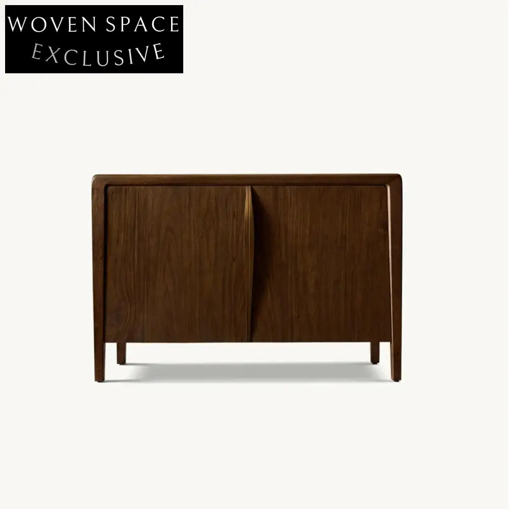 Versatile Solid Wood Storage Cabinet TV Unit 4-Door Dining Room Console