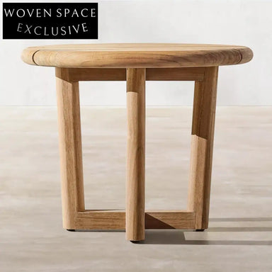 Versatile Teak Outdoor Coffee Side Table for Patio Garden Deck, Modern Design