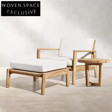 Versatile Teak Outdoor Coffee Side Table for Patio Garden Deck, Modern Design