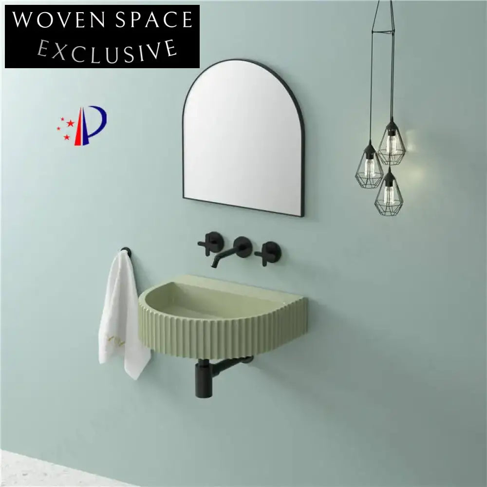Vibrant Artificial Stone Wall-Mounted Countertop Bathroom Wash Basin Sink
