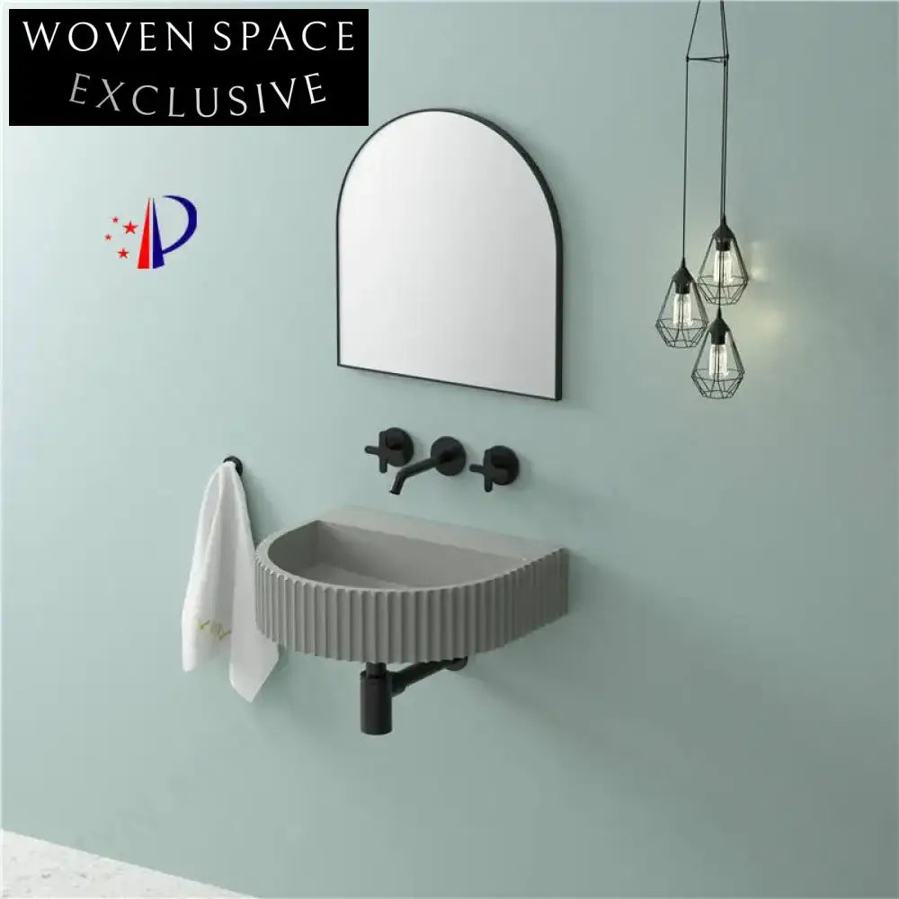 Vibrant Artificial Stone Wall-Mounted Countertop Bathroom Wash Basin Sink