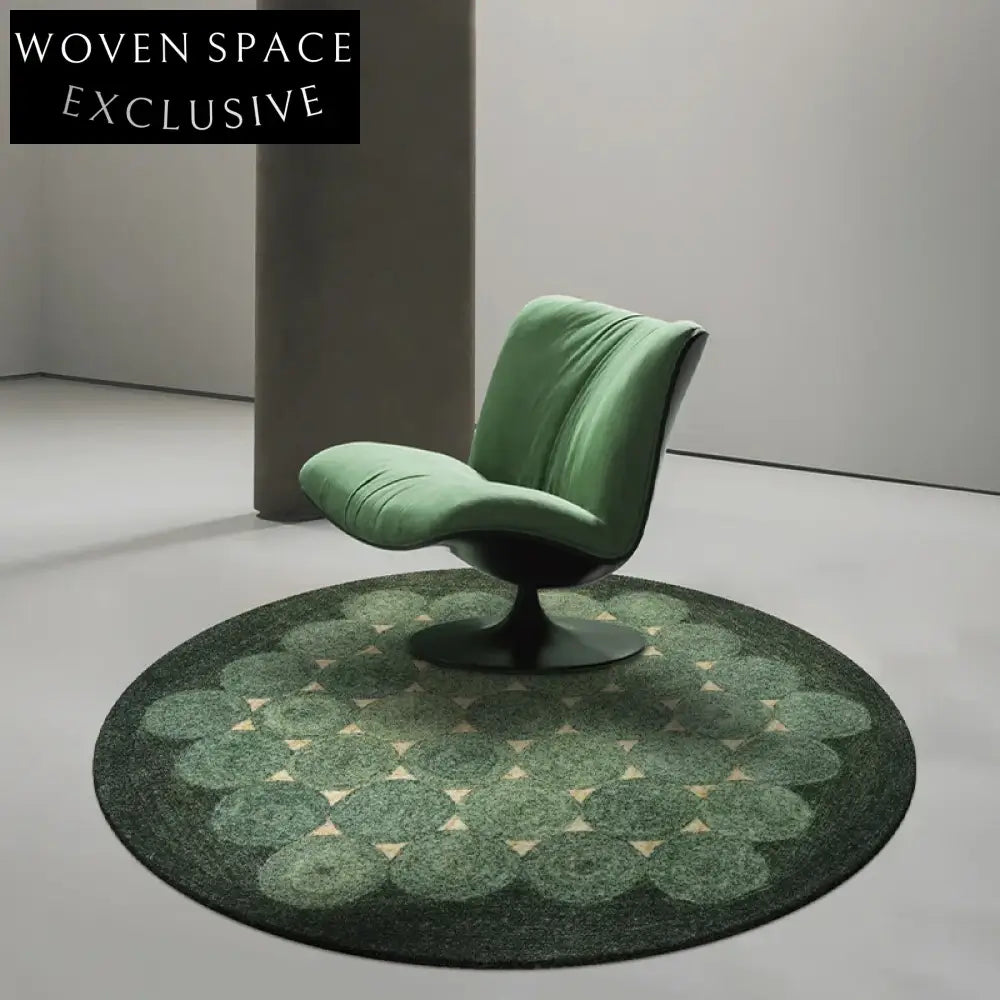 Vibrant Geometric Color Block Round Area Rug, Modern Polyester Floor Carpet