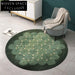 Vibrant Geometric Color Block Round Area Rug, Modern Polyester Floor Carpet