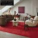 Vibrant Hand-Woven Red Polyester Area Rug for Living Room & Bedroom