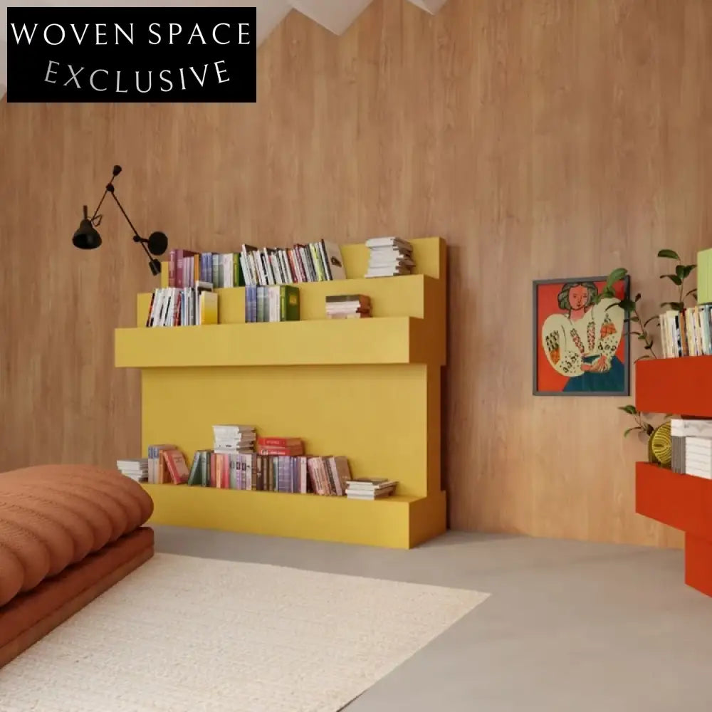 Vibrant Kids Corner Plywood Bookshelf with Multi-functional Storage for Playroom