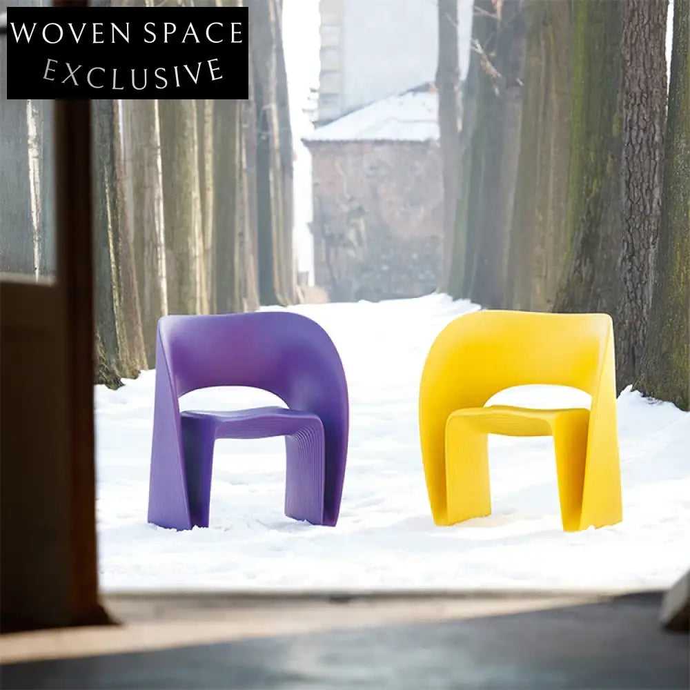 Vibrant Modern Plastic Outdoor Dining Armchair for Patio Garden Cafe Restaurant