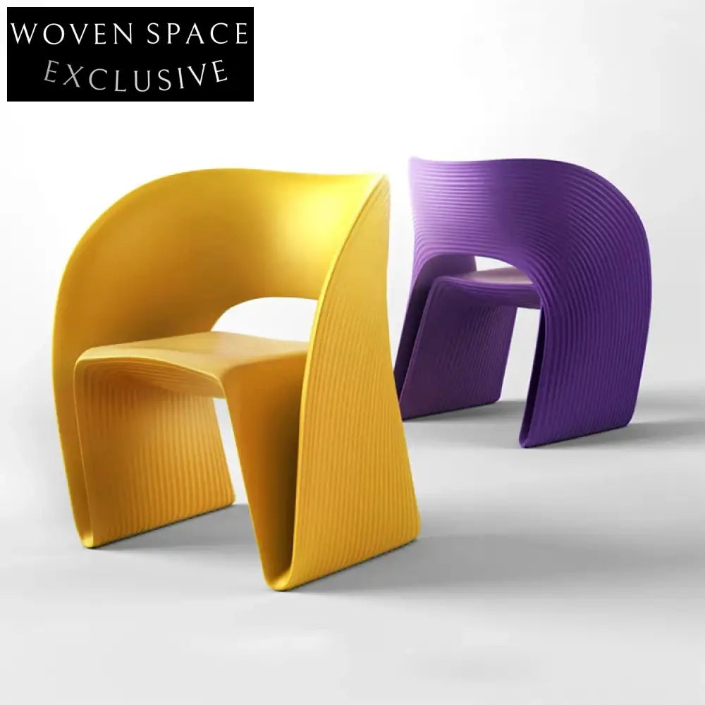 Vibrant Modern Plastic Outdoor Dining Armchair for Patio Garden Cafe Restaurant