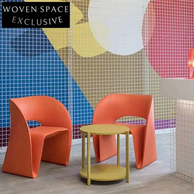 Vibrant Modern Plastic Outdoor Dining Armchair for Patio Garden Cafe Restaurant