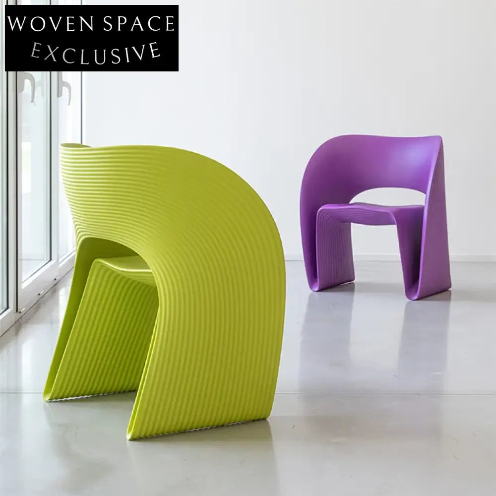 Vibrant Modern Plastic Outdoor Dining Armchair for Patio Garden Cafe Restaurant