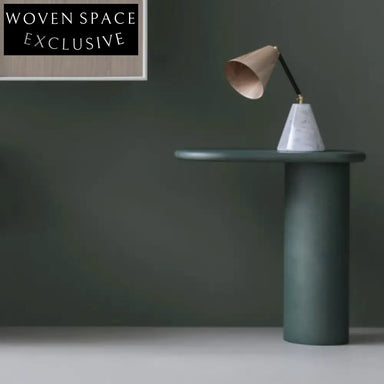 Vibrant Modern Solid Wood Side Table - Oval Design for Home & Hotel