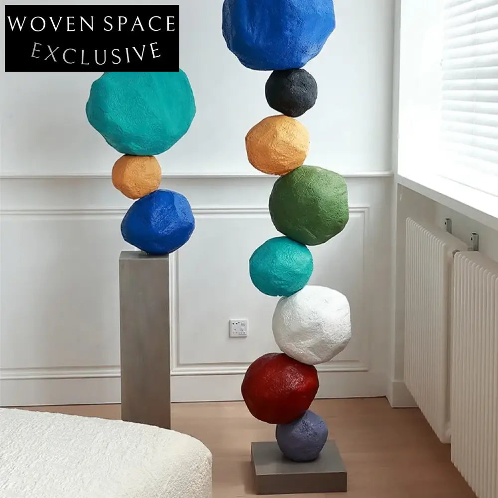 Vibrant Nordic Fiberglass Sphere Sculpture | Contemporary Living Room Decor