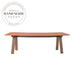 Vibrant Orange Solid Wood Big Slab Executive Office Computer Desk