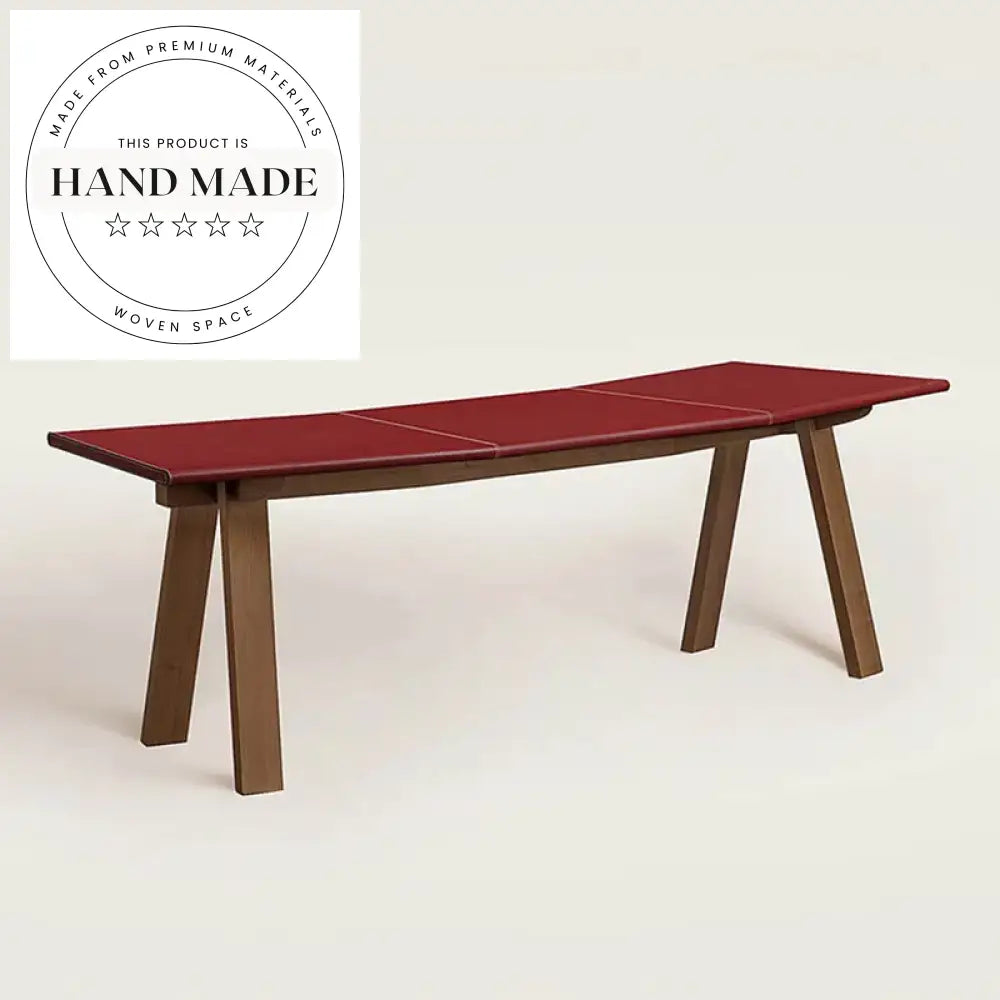Vibrant Orange Solid Wood Big Slab Executive Office Computer Desk
