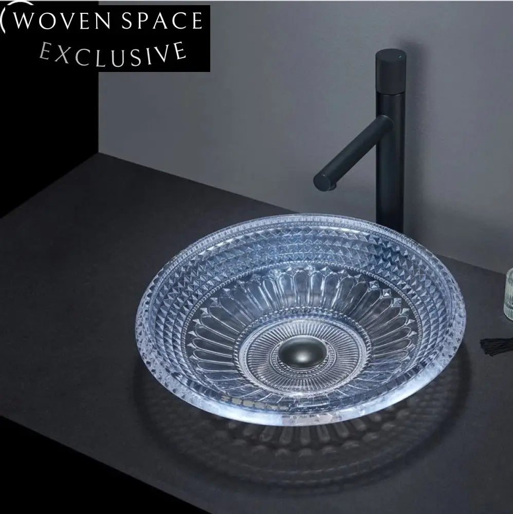 Vibrant Round Tempered Glass Vessel Sink for Modern Bathroom Countertop