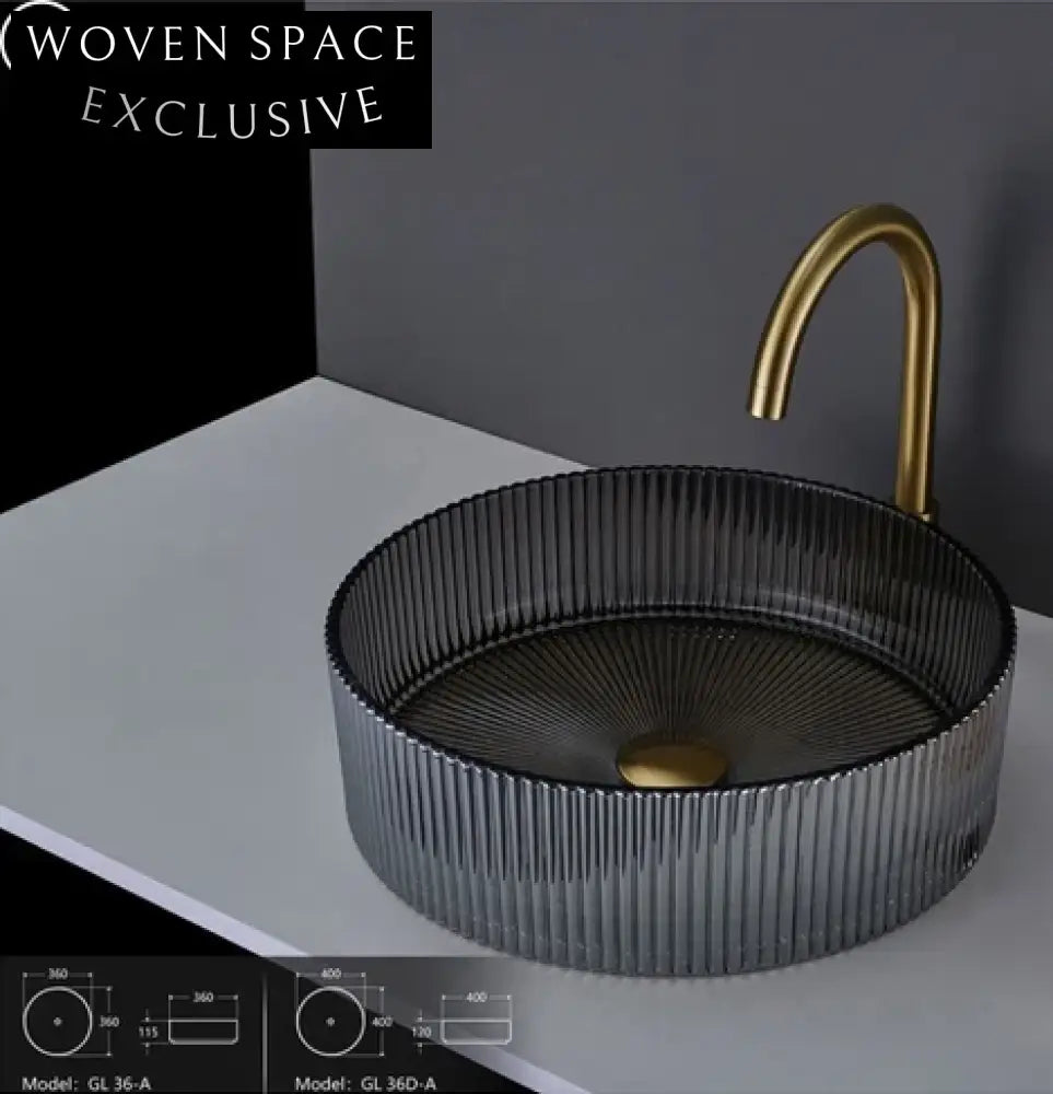 Vibrant Round Tempered Glass Vessel Sink for Modern Bathroom Countertop
