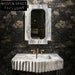 Vincenzo Hand-Carved White Marble Powder Room Sink