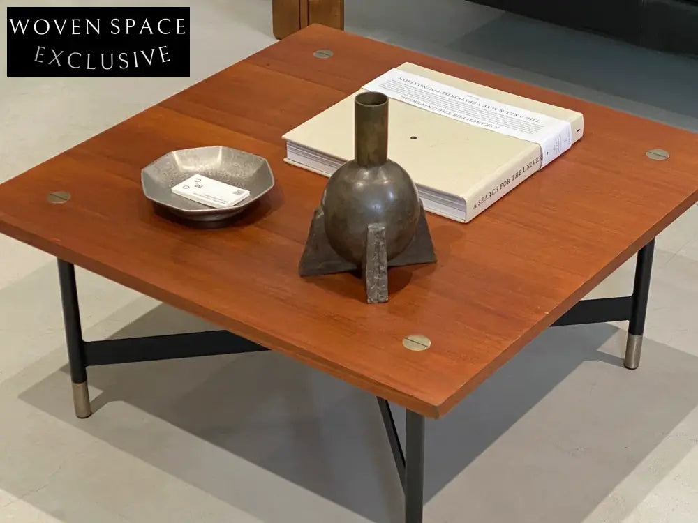 Vintage 1960s Italian Rossi di Albizzate Square Coffee Table Mid-Century