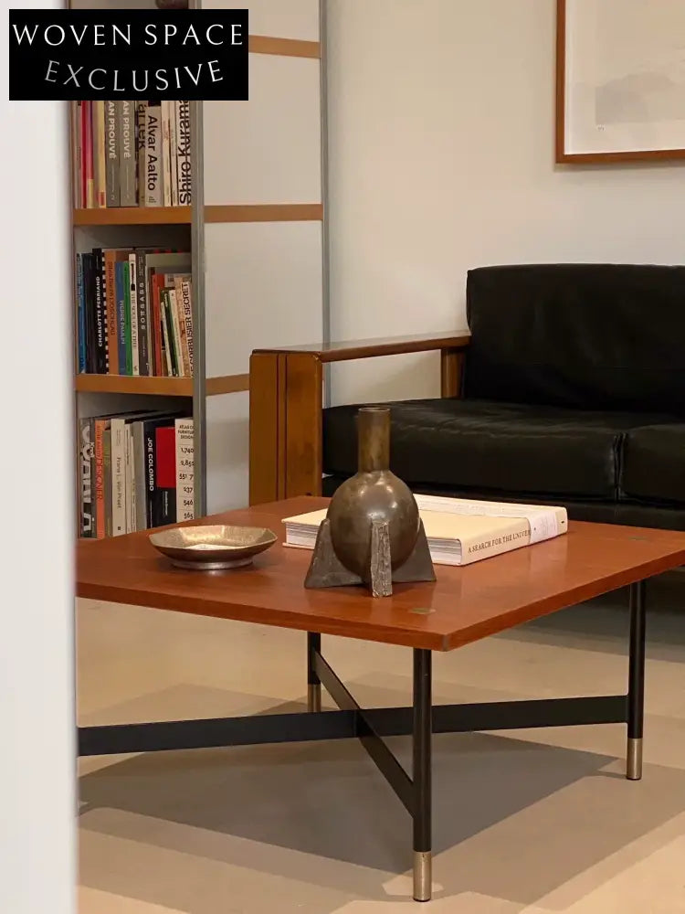 Vintage 1960s Italian Rossi di Albizzate Square Coffee Table Mid-Century