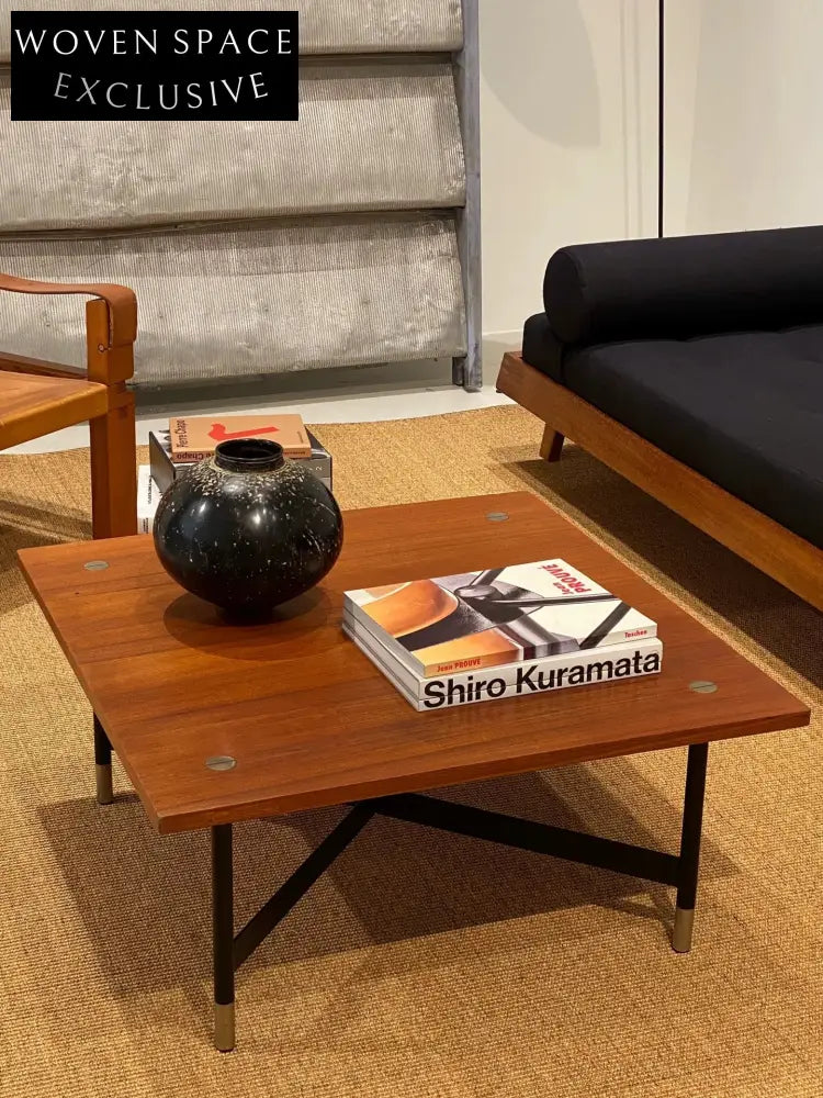 Vintage 1960s Italian Rossi di Albizzate Square Coffee Table Mid-Century