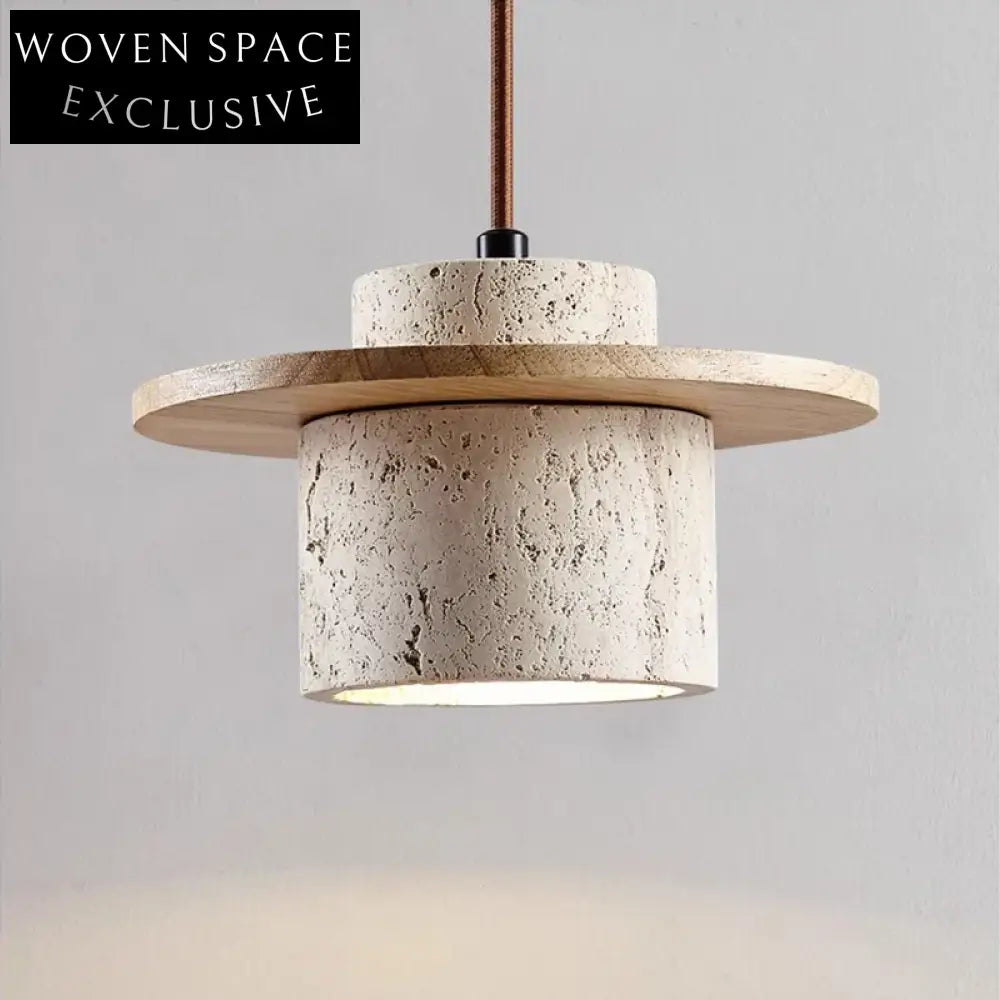 Vintage Cream Style Marble Travertine Smart Home Bedside Night Light Pendant