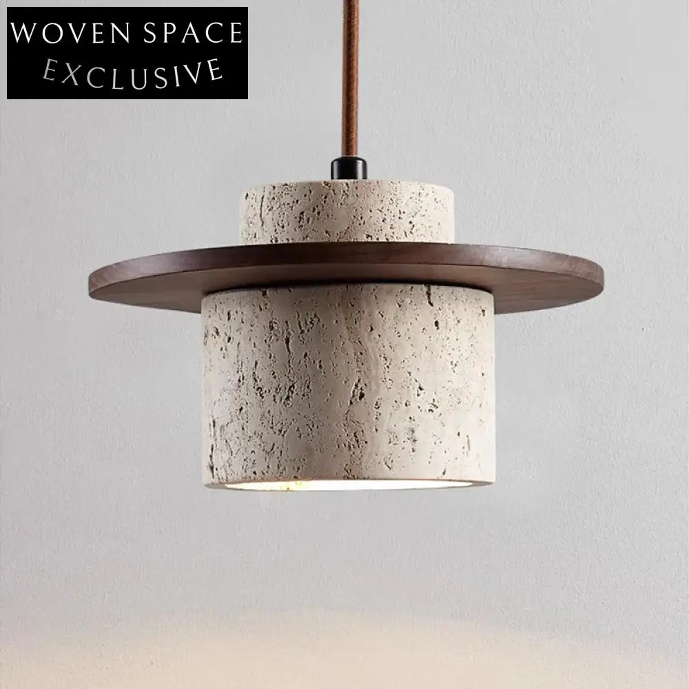 Vintage Cream Style Marble Travertine Smart Home Bedside Night Light Pendant