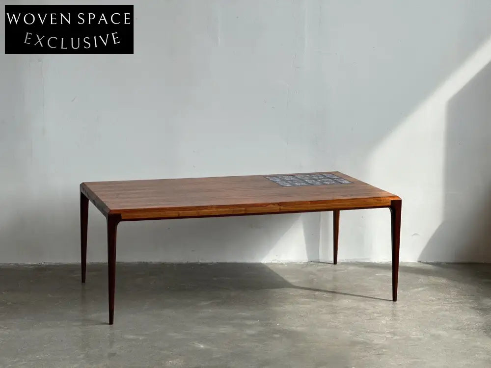 Vintage Danish Classic Designer Rosewood Tile Collage Coffee Table by Johannes Andersen