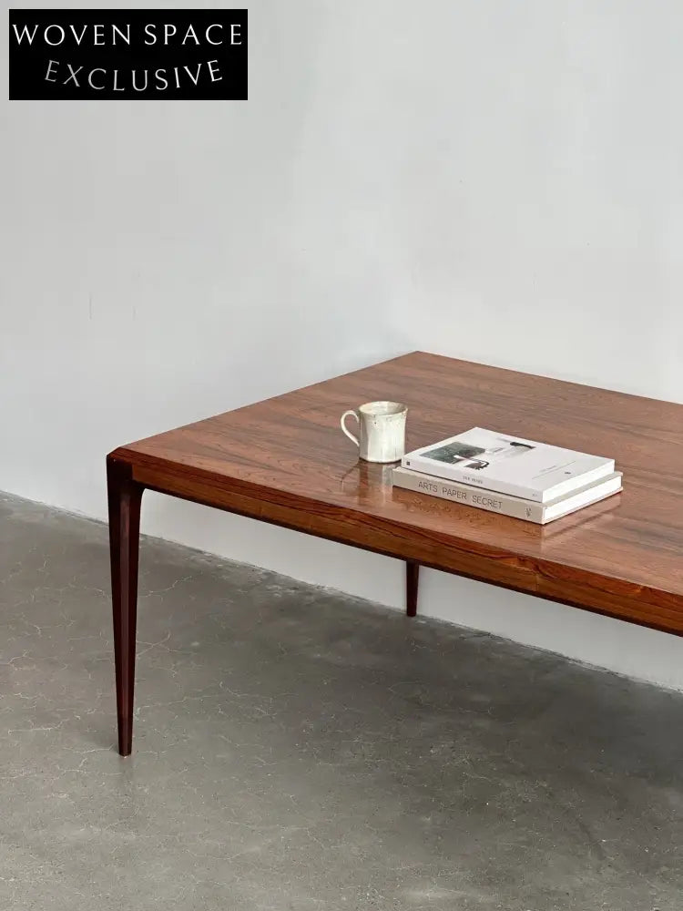 Vintage Danish Classic Designer Rosewood Tile Collage Coffee Table by Johannes Andersen
