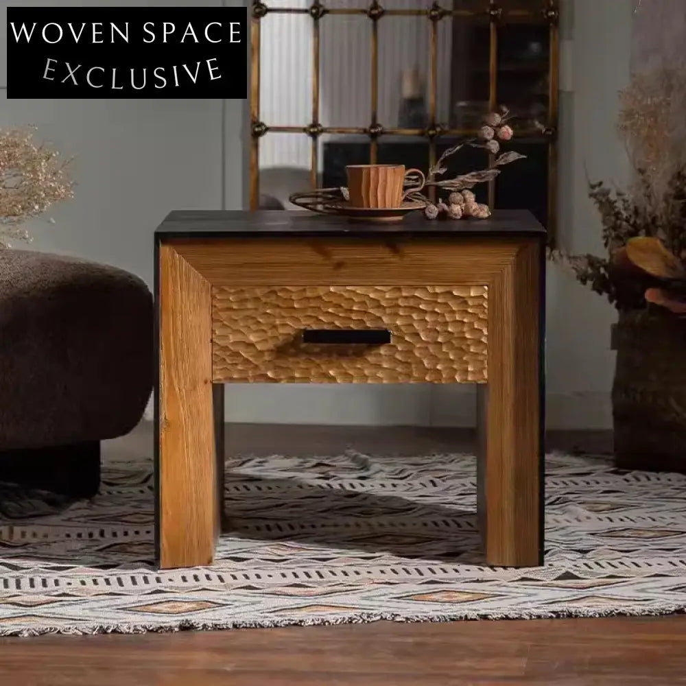 Vintage Farmhouse Style Solid Wood Rectangular Living Room Coffee Table