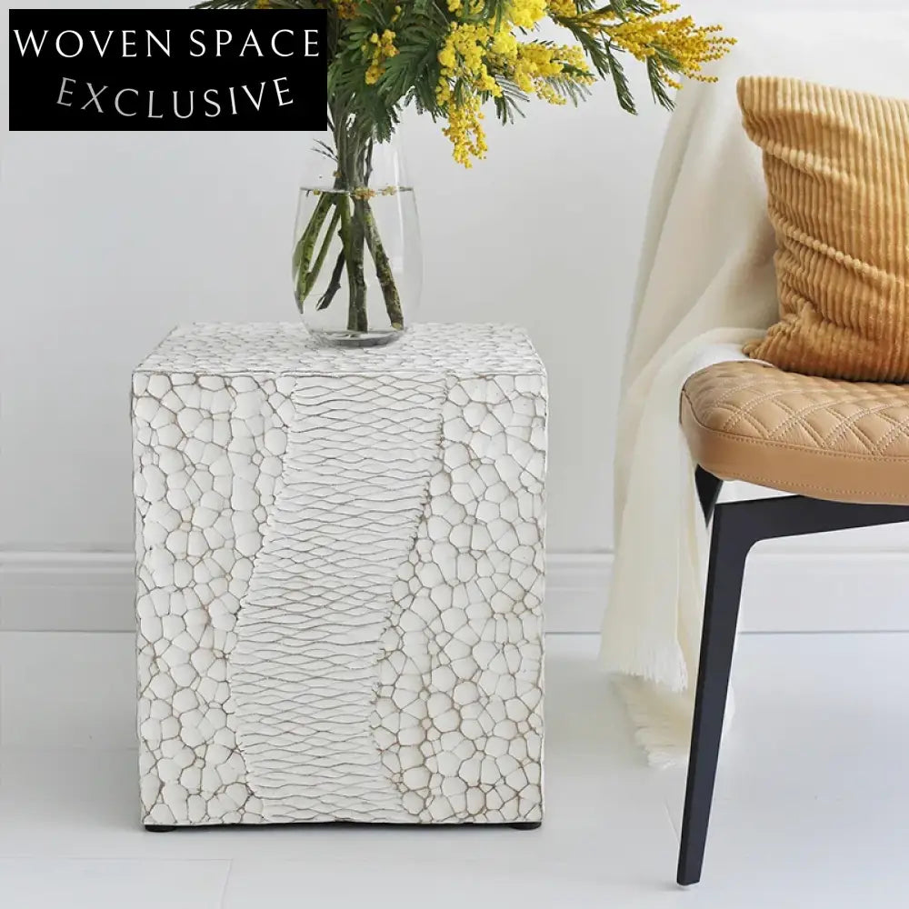 Vintage Faux Wood Modern Living Room Accent Side Coffee Table