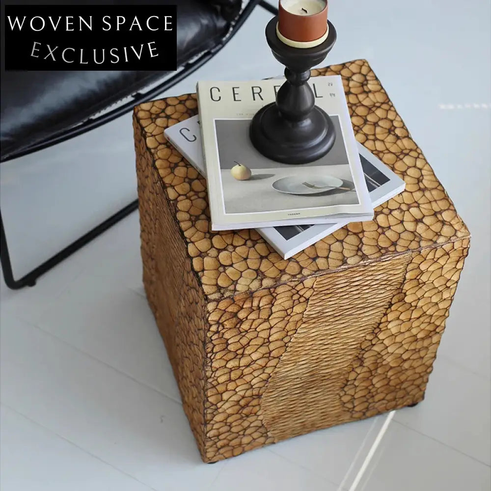 Vintage Faux Wood Modern Living Room Accent Side Coffee Table