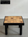 Vintage French Coffee Table with Leaf Motif Tiles by Unknown