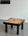Vintage French Coffee Table with Leaf Motif Tiles by Unknown
