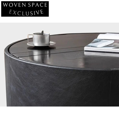 Vintage Handmade Wabi Sabi Sustainable Round Solid Wood Coffee Table