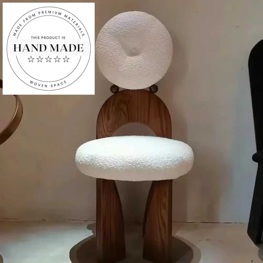 Vintage High Back Fabric Solid Wood Modern Dining Chair