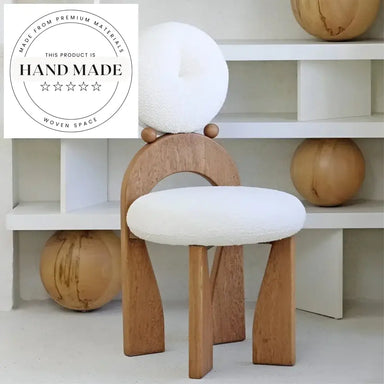 Vintage High Back Fabric Solid Wood Modern Dining Chair