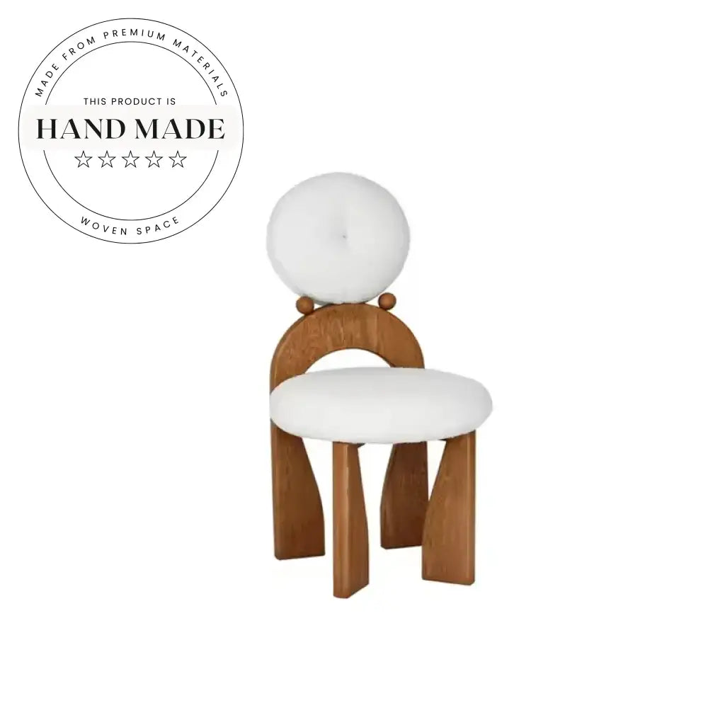 Vintage High Back Fabric Solid Wood Modern Dining Chair