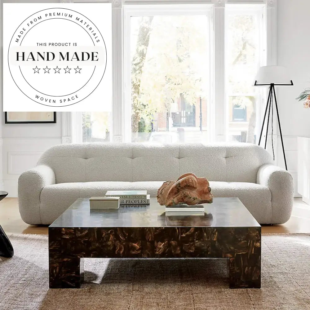 Vintage Industrial Tufted Saddle Leather Modern Living Room Sofa