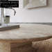 Vintage Modern Italian Beige Travertine Stone Living Room Center Coffee Table