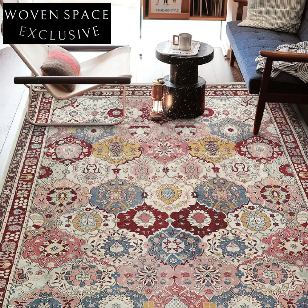Vintage Persian Ethnic Washable Anti-Slip Design Area Rug