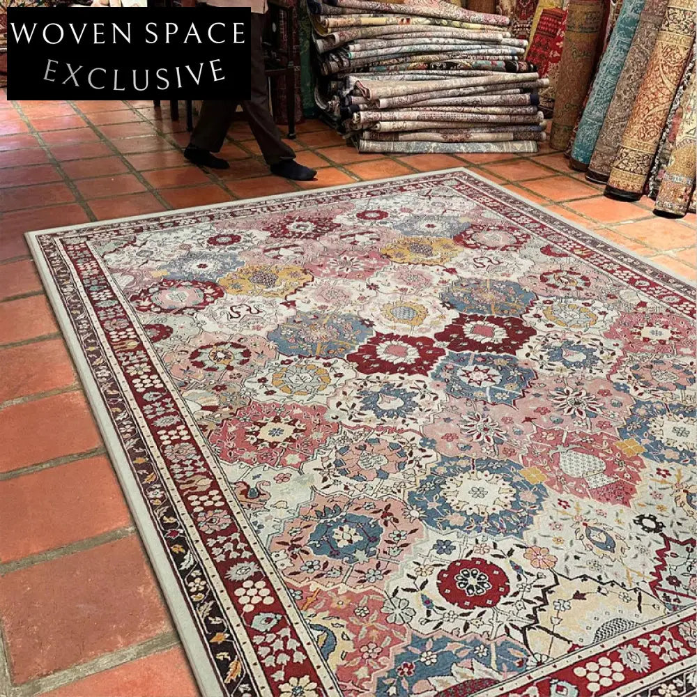 Vintage Persian Ethnic Washable Anti-Slip Design Area Rug