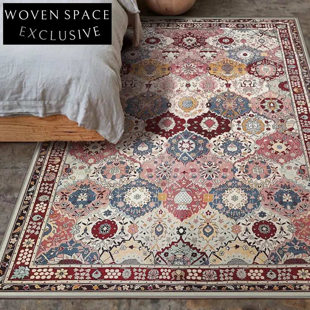 Vintage Persian Ethnic Washable Anti-Slip Design Area Rug