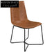 Vintage Retro Brown PU Leather Bar Stool Dining Chair with Chrome Legs