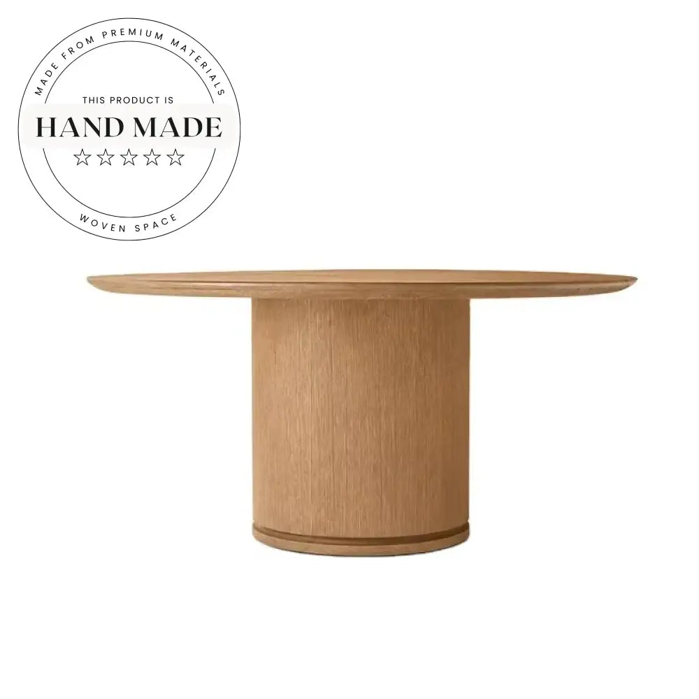 Vintage Round Oak Wood 6 Seater Extendable American Country Dining Table