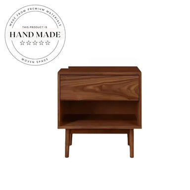 Vintage Solid Wood Single Drawer Storage Nightstand Bedside Table