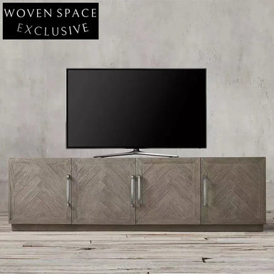 Vintage Solid Wood Storage Sideboard, Elegant Living Dining Room TV Cabinet