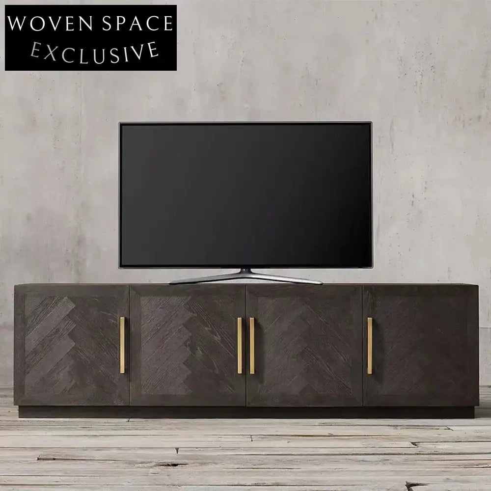 Vintage Solid Wood Storage Sideboard, Elegant Living Dining Room TV Cabinet