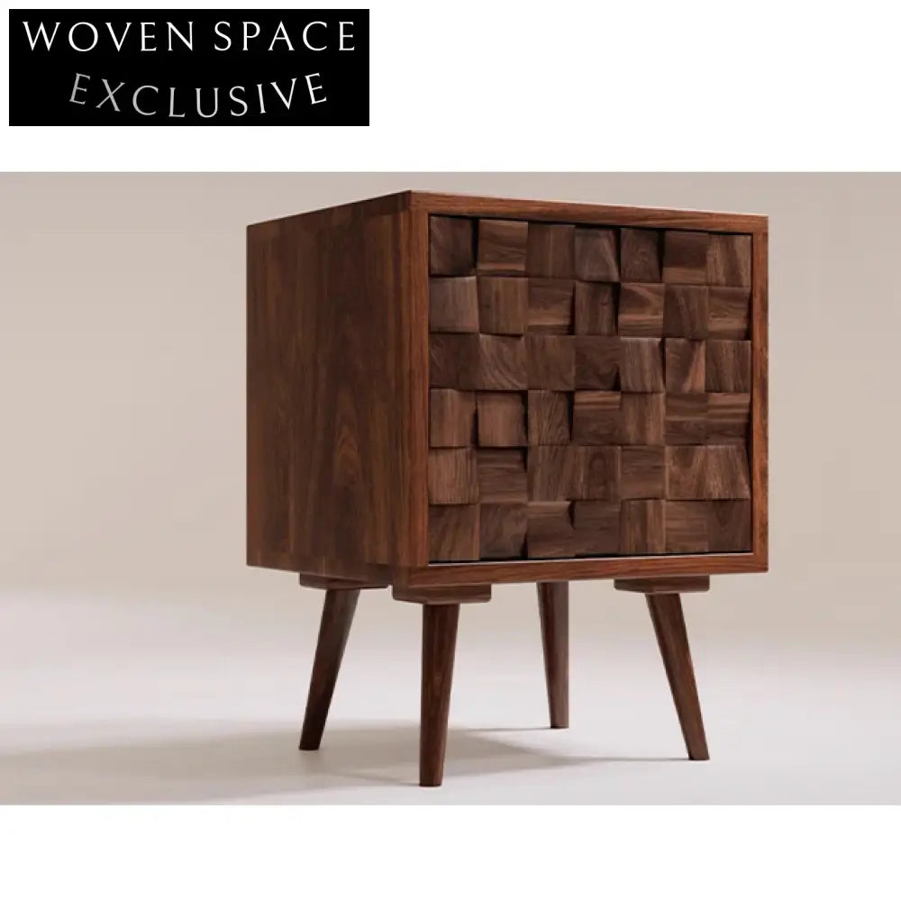 Wabi Sabi Ancient Elm Wood Bedside Table Nightstand