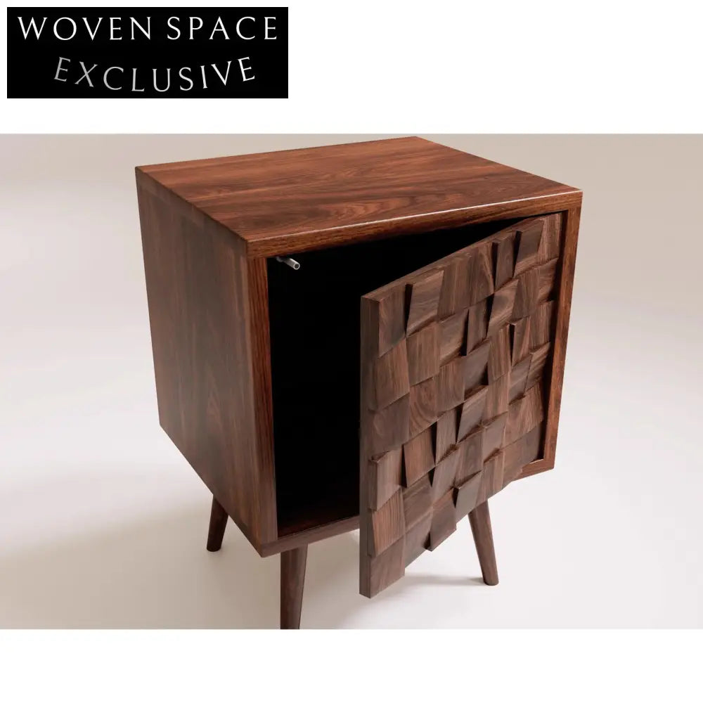 Wabi Sabi Ancient Elm Wood Bedside Table Nightstand